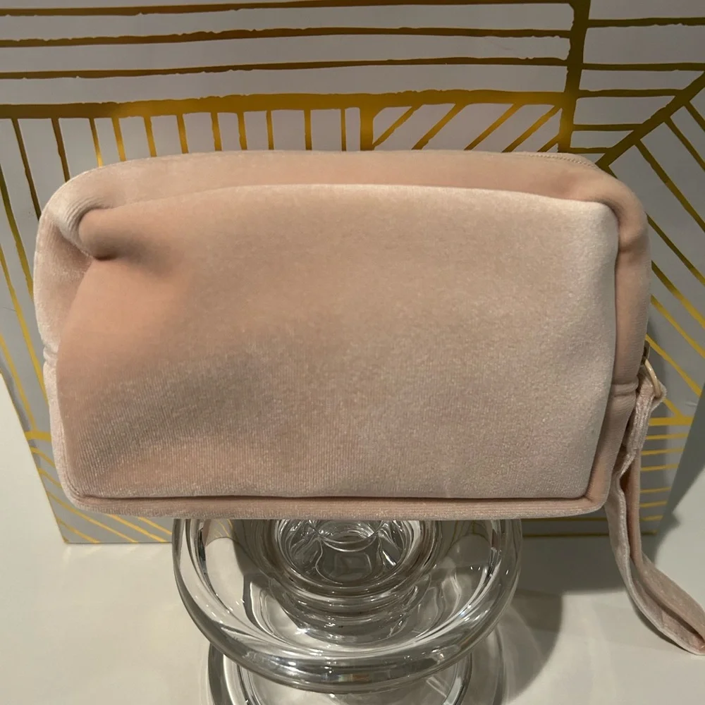 ✨ Valentino Blush Nude Velvet Petite Pochette Wristlet Bag - Authentic NEW - Picture 3 of 6